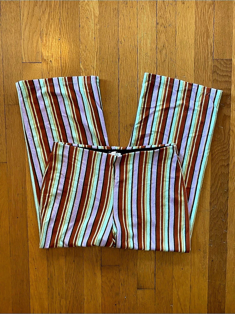 UO Striped Wide-Leg Cropped Pants